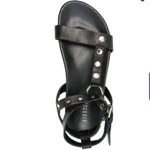 SOLD CLAUDIE PIERLOT Anatomy studded embellished leather sandals